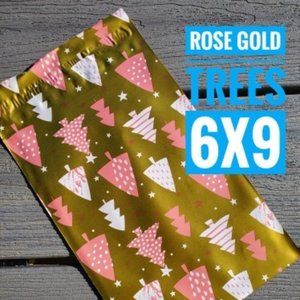 25 Gold Christmas Tree Poly Mailers 6x9 Christmas